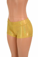 Gold Sparkly Jewel Lowrise Shorts - 1