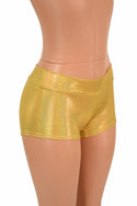 Gold Sparkly Jewel Lowrise Shorts - 3