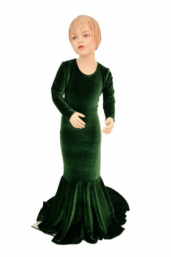 Bagichi Velora Three Tiered Dress | Kids, Girls, Dresses, Green, Poly  Cotton Velvet, Round Neck, Three Quarter Sleeves at Aza Fashions