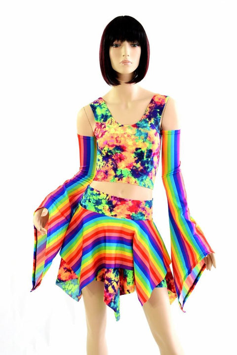 Pixie Day-Tripper Set in Rainbow & Acid Splash - Coquetry Clothing