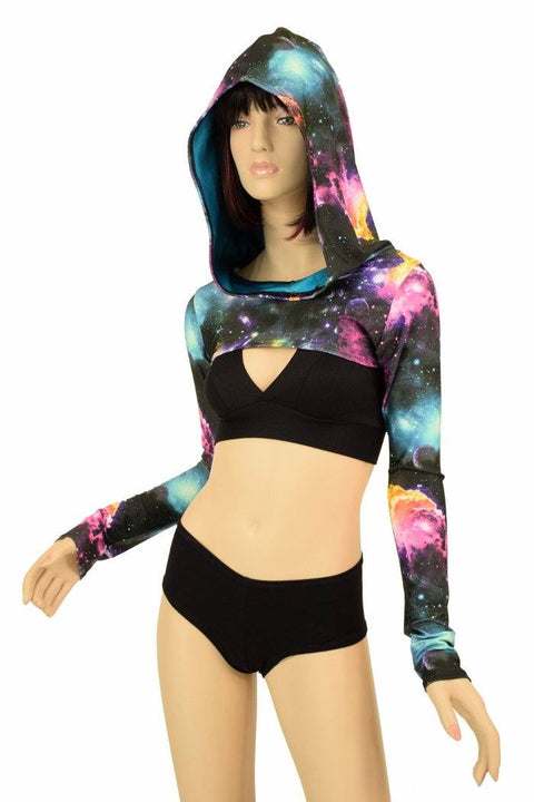 Hooded Galaxy Bolero Dance Sleeves - Coquetry Clothing