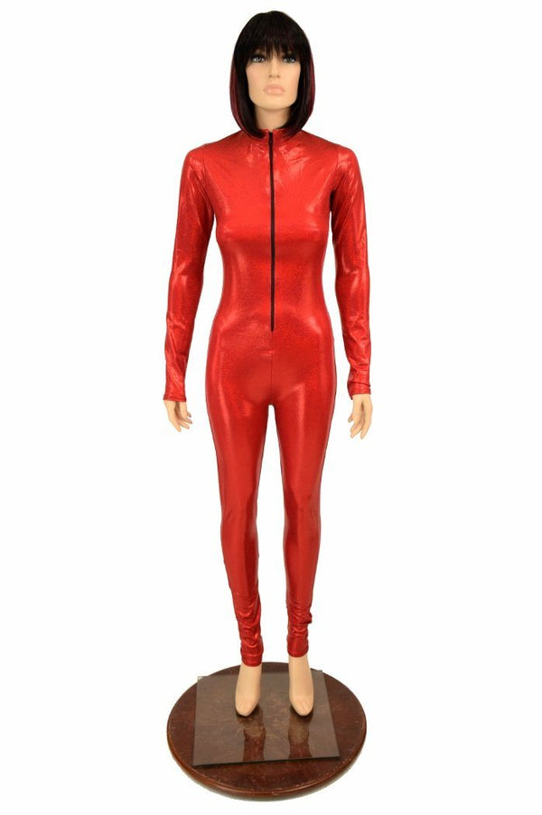 Red Sparkly Jewel "Stella" Catsuit - 2