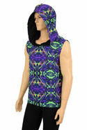 Mens Sleeveless Neon Melt Hoodie - 4