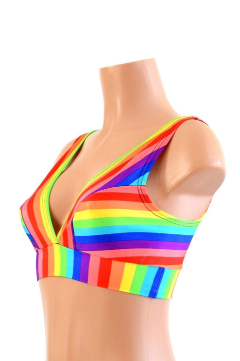 Starlette Bralette in Rainbow Stripe - Coquetry Clothing