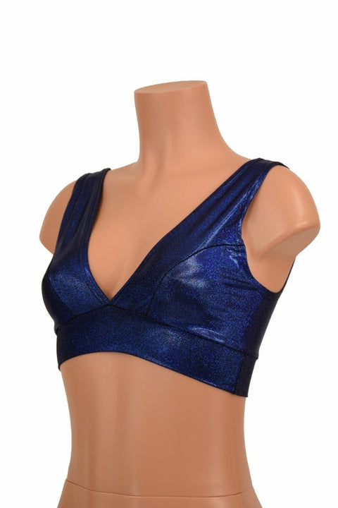 Starlette Bralette in Blue Sparkly Jewel - Coquetry Clothing