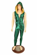 Mens Green Dragon Scale Catsuit - 1