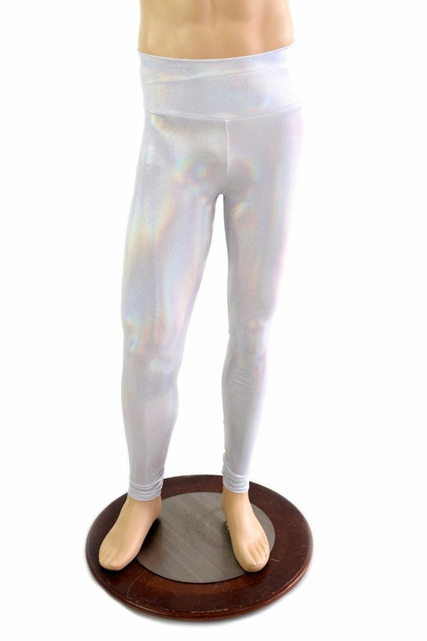 Mens Leggings in Flashbulb Holographic - Coquetry Clothing