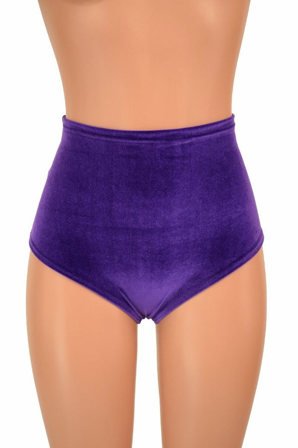 Purple Back Lace Up Siren Shorts - 2