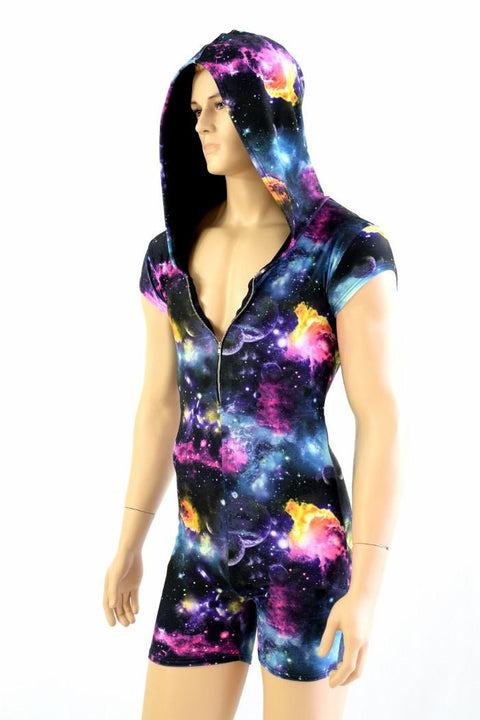 Mens Galaxy Romper with Zipper - Coquetry Clothing