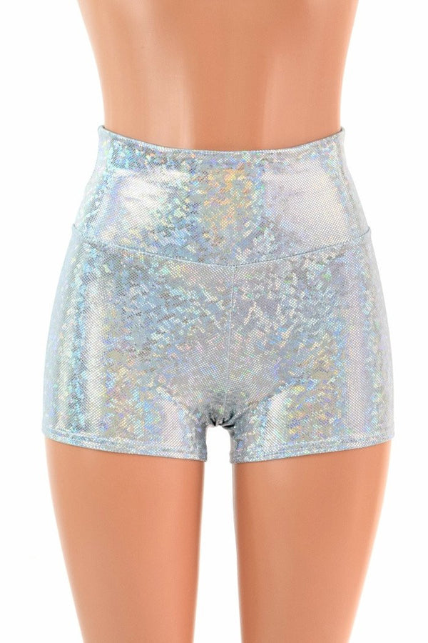 Frostbite Holographic High Waist Shorts - 4