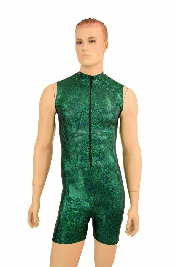 Coquetry Clothing Mens Green Sparkly Stanley Romper - Large