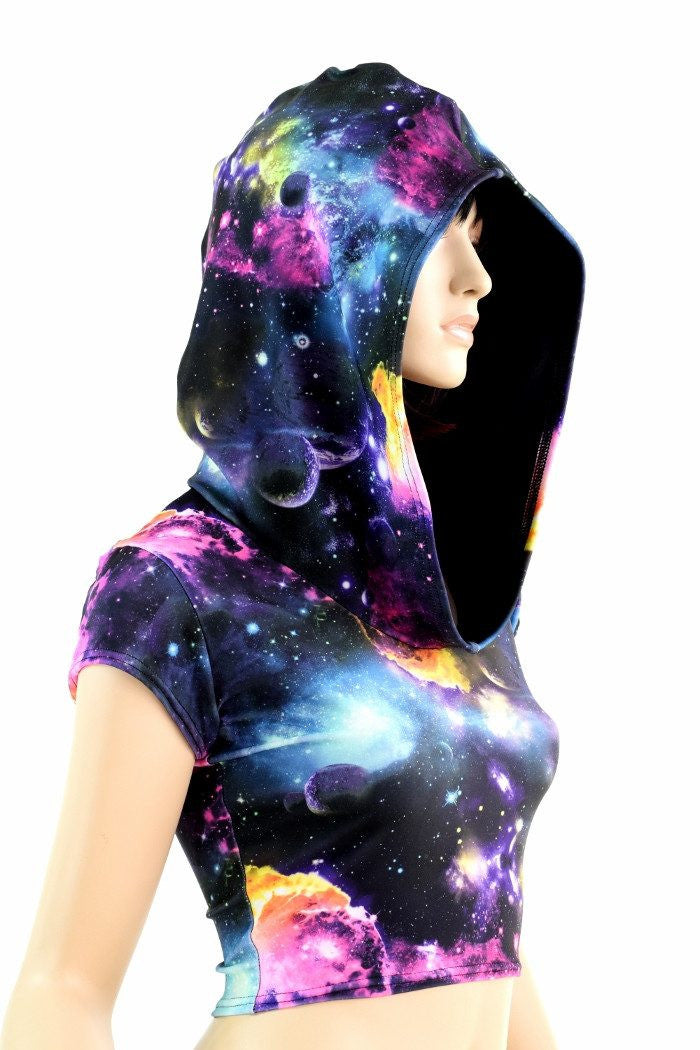 Galaxy crop hotsell top hoodie