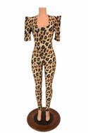 Leopard Sharp Shoulder Catsuit - 5