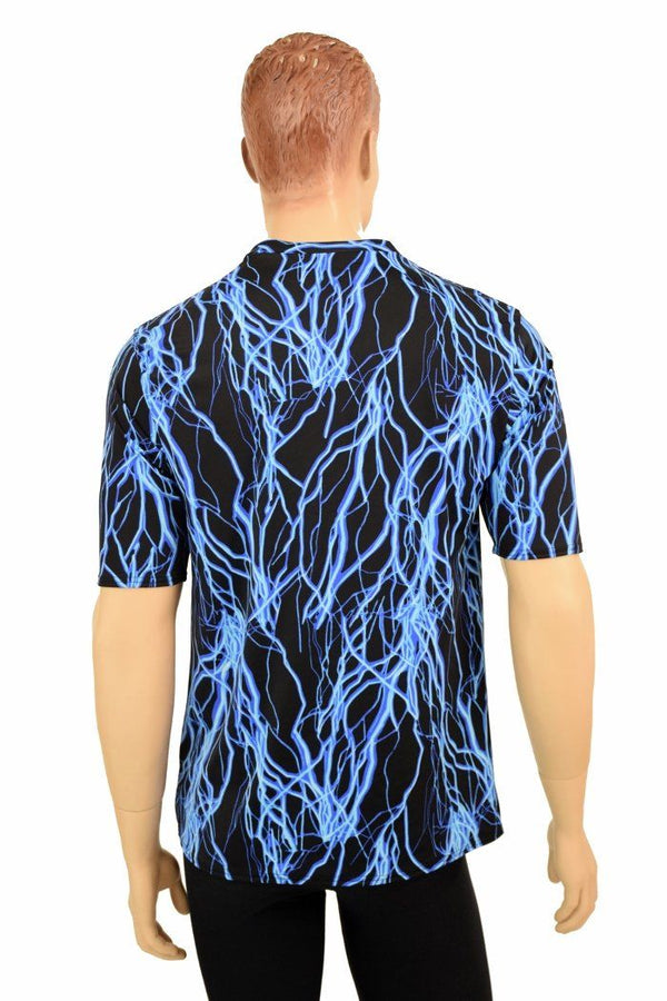 Mens Neon UV Glow Lightning Shirt - 6
