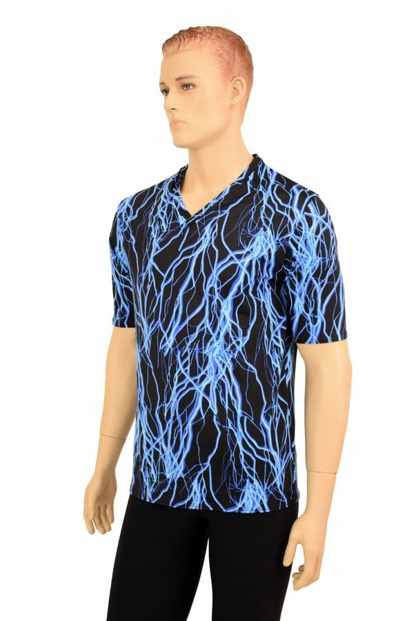 Mens Neon UV Glow Lightning Shirt - 7
