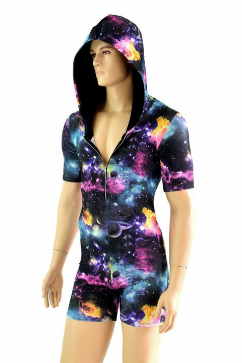 Mens Tee Length Sleeve Galaxy Romper - Coquetry Clothing