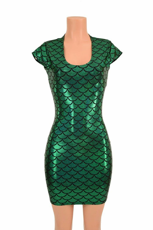 Green Mermaid Bodycon Dress - 2
