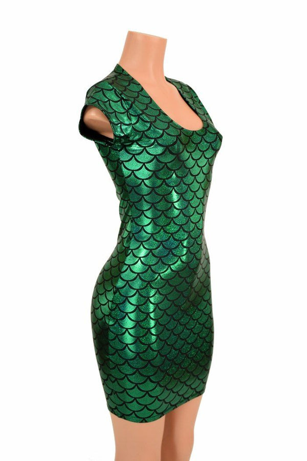 Green Mermaid Bodycon Dress - 3