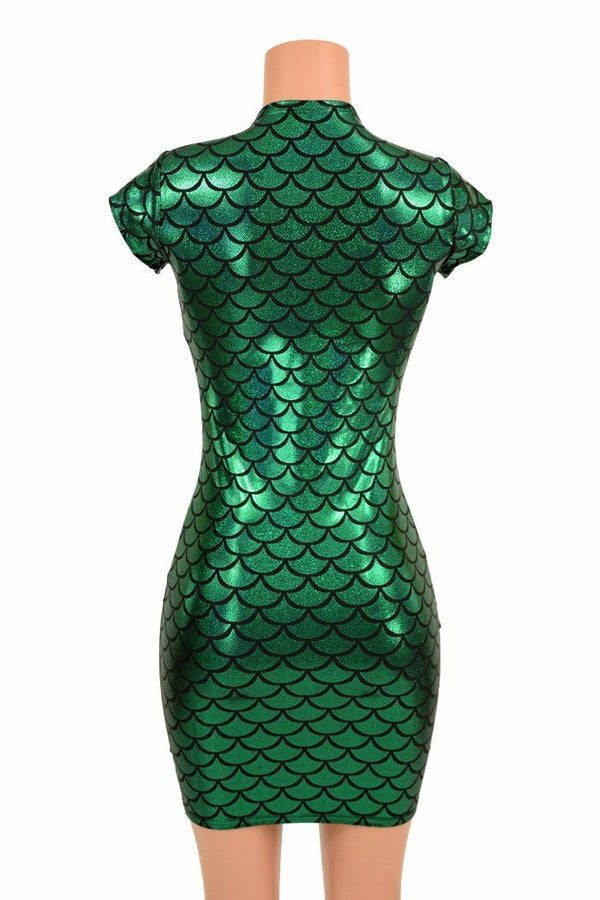 Green Mermaid Bodycon Dress - 5