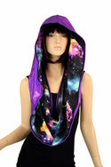 Galaxy & Purple HUGE Reversible Festival Hood - 1