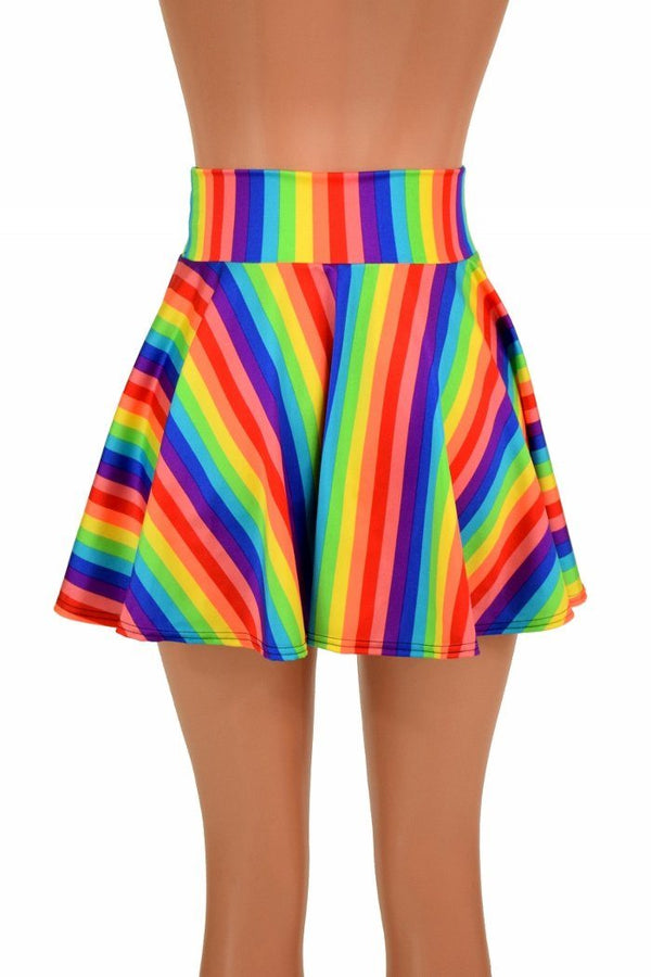 Rainbow Stripe Rave Skirt - 5
