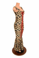 Lace Up Leopard Gown - 3