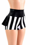 Ready to Ship Black & White Stripe Ruffle Rump Shorts XXS - 5