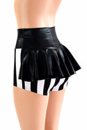 Ready to Ship Black & White Stripe Ruffle Rump Shorts XXS - 1