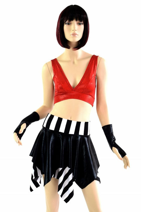 Black & White Stripe and Red Pirate Set - Coquetry Clothing