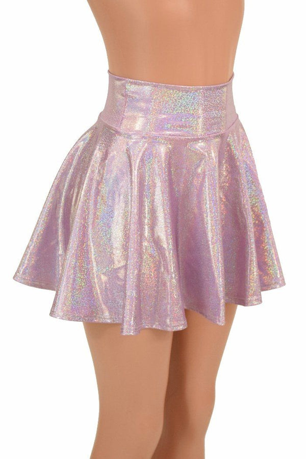 Lilac Holographic Mini Rave Skirt - 3