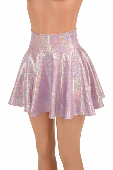 Lilac Holographic Mini Rave Skirt - Coquetry Clothing