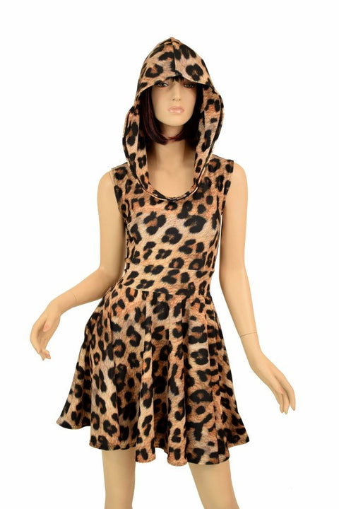 Leopard Pocket Skater Dress - Coquetry Clothing