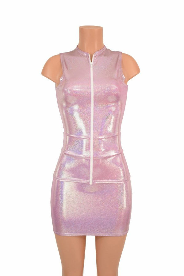 Lilac Full Length Top & Bodycon Skirt Set - 3