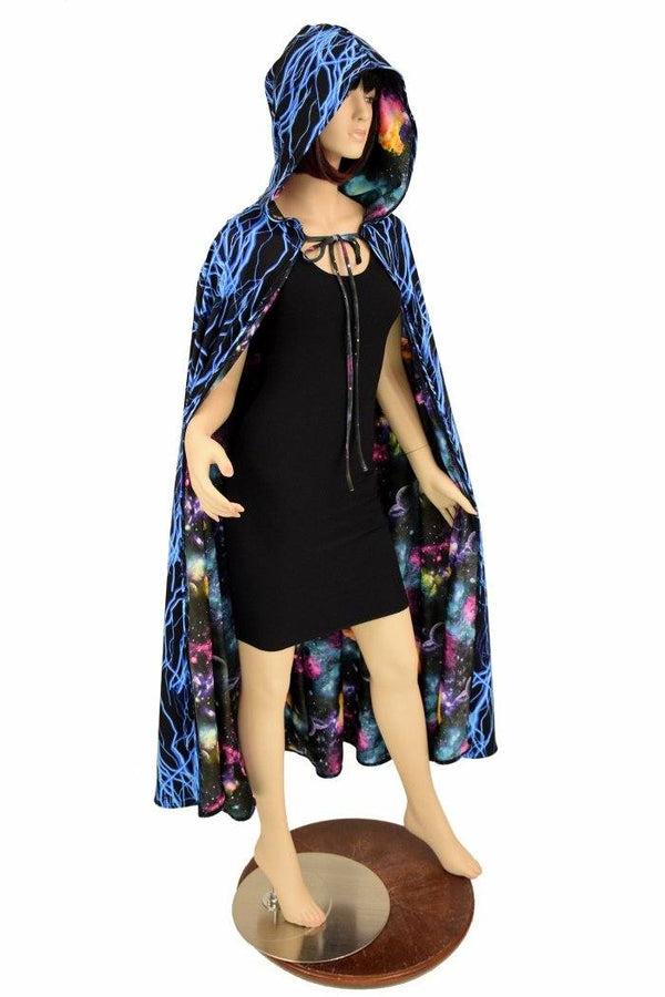 Lightning & Galaxy Reversible Hooded Cape - 4