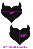 Grape Holographic Devil Heart Pasties - 3