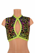 Sleeveless Keyhole Top in Poisonous - 1