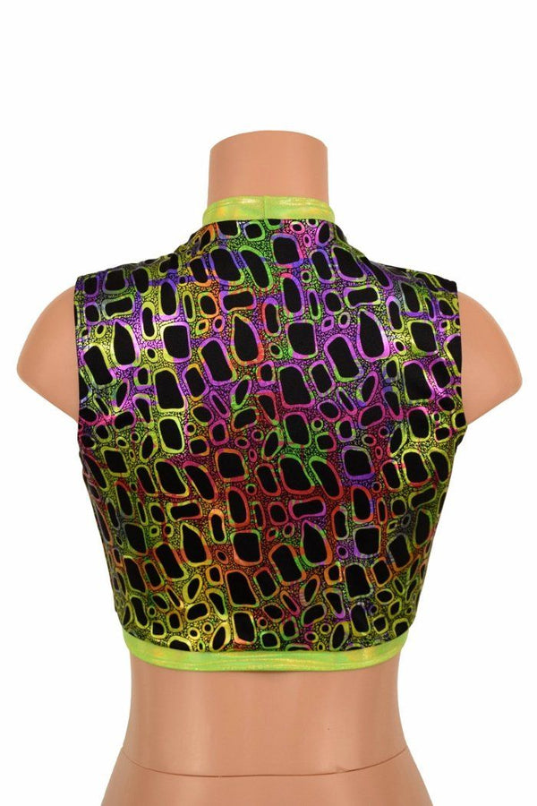 Sleeveless Keyhole Top in Poisonous - 3