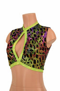 Sleeveless Keyhole Top in Poisonous - 4