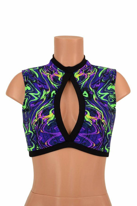 Sleeveless Keyhole Top in Neon Melt - Coquetry Clothing