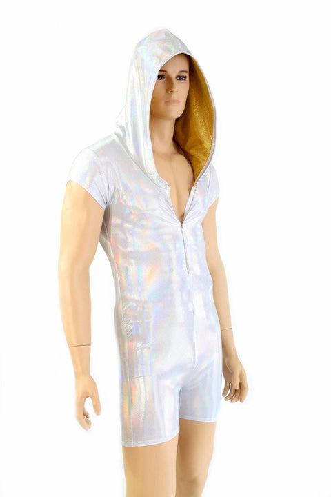 Mens Flashbulb Romper with Zipper - Coquetry Clothing