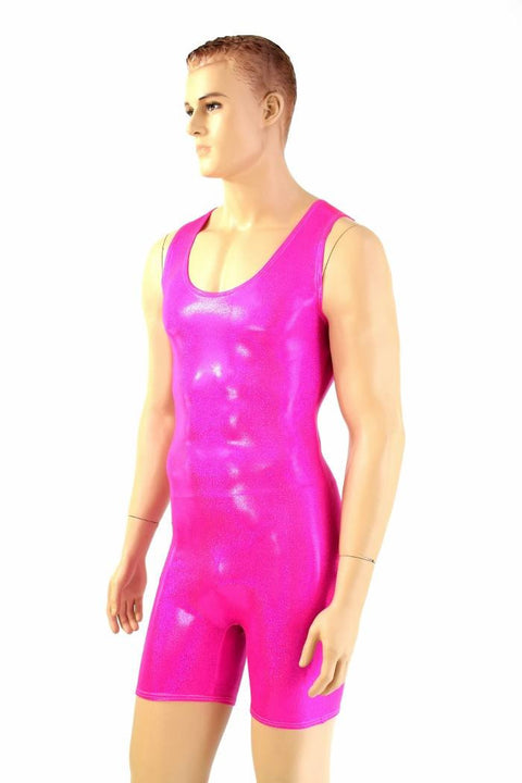 Mens Neon Pink Singlet Romper - Coquetry Clothing