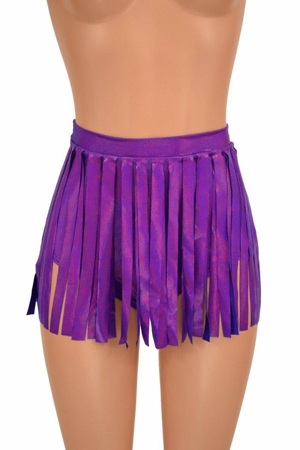 Siren Gladiator Shorts in Grape Holo - 2