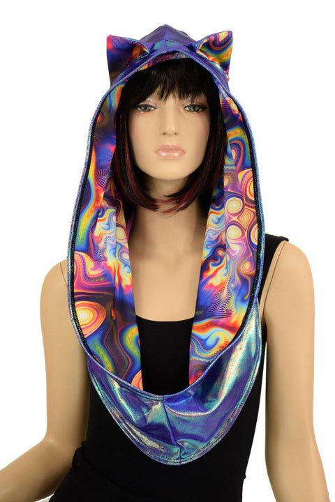 Moonstone Reversible Infinity Festival Hood - Coquetry Clothing