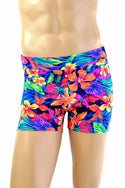 Mens "Rio" Midrise Shorts in Tahitian Floral - 1