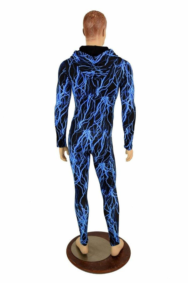 Mens Blue Lightning Catsuit - 6