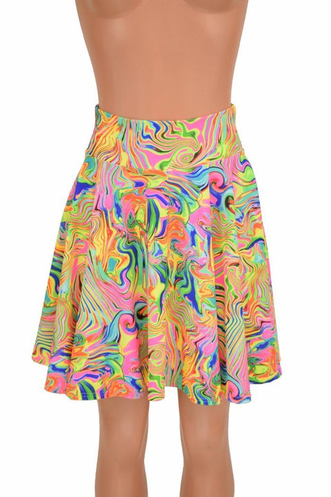 19" Neon Flux Skater Skirt - Coquetry Clothing