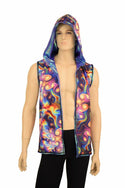 Mens Open Front Hooded Vest - 5