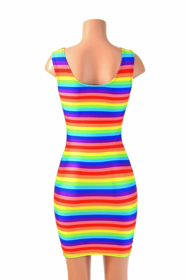 Rainbow Stripe Tank Dress - 2