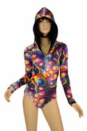 Meteorite Long Sleeve Hoodie Romper - 1