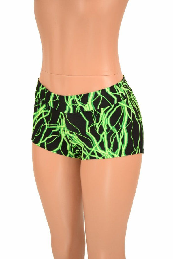 UV Glow Green Lightning Lowrise Shorts - 4